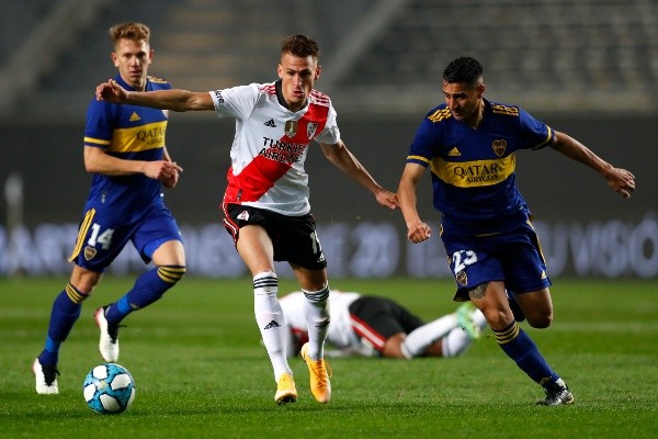 Rolón y González fueron los jugadores de Boca que menos tocaron la pelota. Foto: Getty