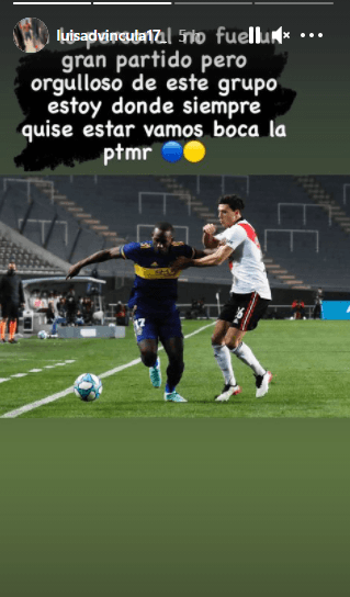 El posteo de Advíncula.