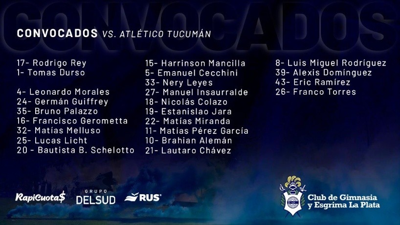 Foto: Twitter oficial de Gimnasia LP.