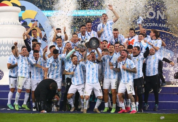 El festejo de Argentina en la Copa América. (Foto: Getty)