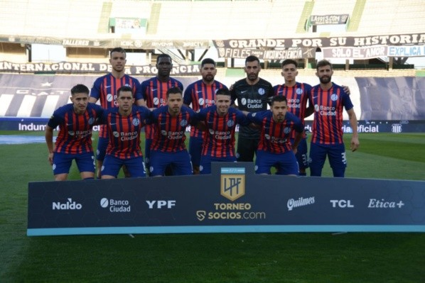 Los once de San Lorenzo en la derrota vs. Talleres