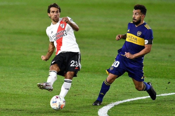 Contra Boca, el último partido de Ponzio. (Foto: Getty Images)