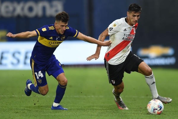 Angileri en acción en un Superclásico. (Foto: Getty)