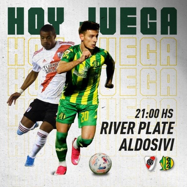 Foto: Twitter oficial de Aldosivi.