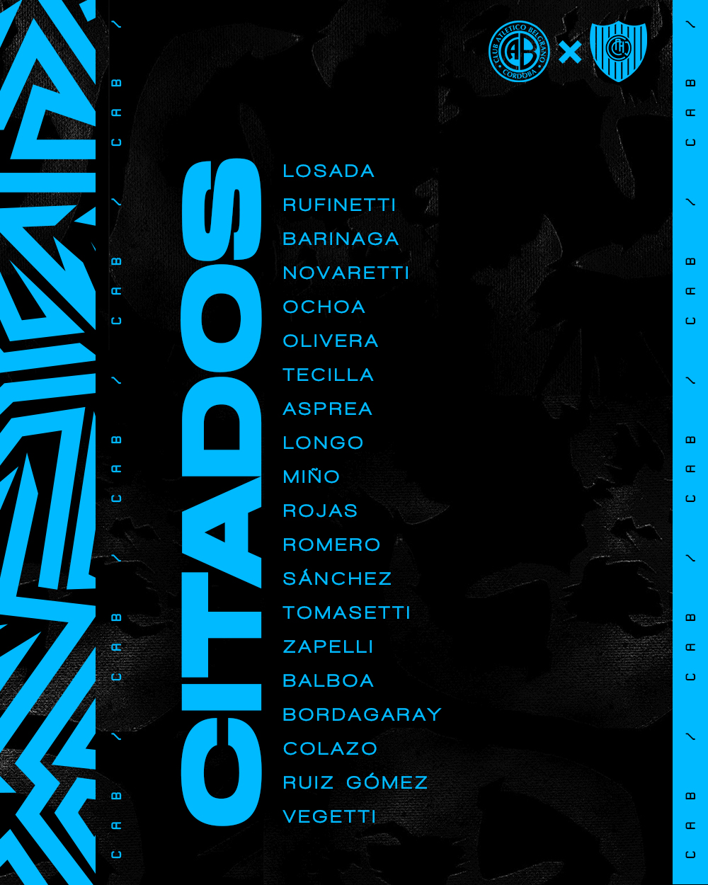 Los concentrados del Pirata para recibir a Chacarita. (Foto: Twitter @Belgrano).