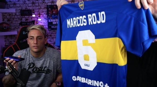 La camiseta de Marcos Rojo. (Foto: Twitter)