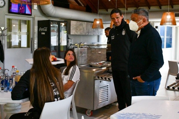 Portanova con Claudio Tapia, presidente de la AFA.