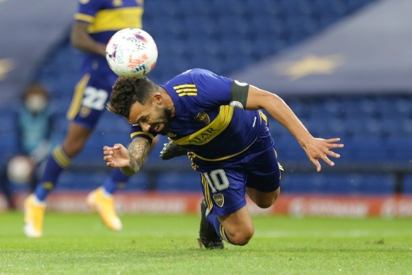 El último gol de Tevez en Boca, ante River en La Bombonera (Foto: Getty Images)