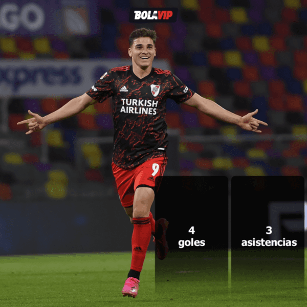 Participó en un 77.7% de los últimos 9 tantos de River