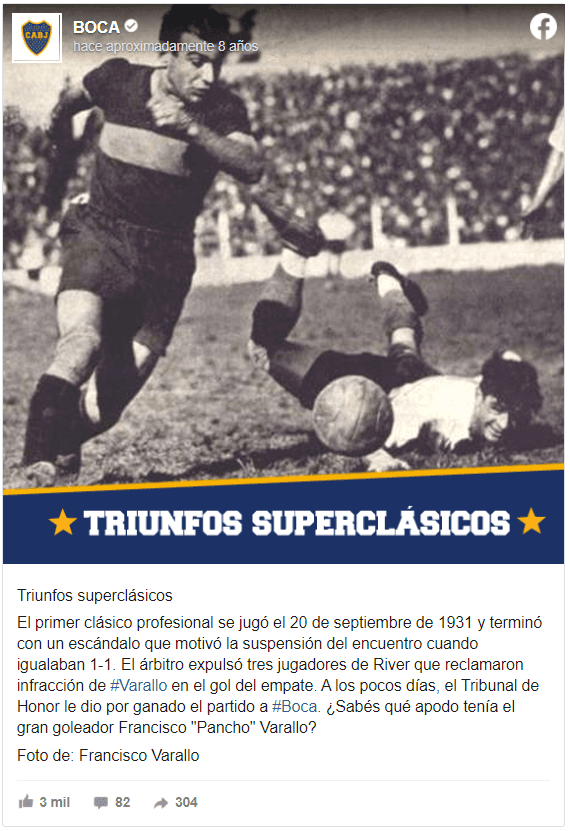 El recuerdo de Boca de aquel Superclásico
