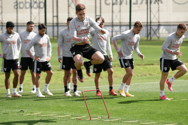 Palavecino pidió pista en el entrenamiento. (Foto: River)