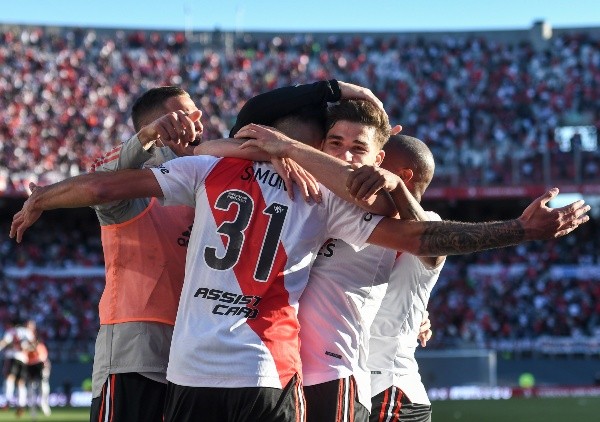 El festejo de los jugadores de River. (Foto: Getty)