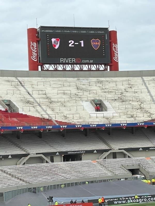 En la previa al partido de Argentina, el Monumental seguía teniendo el triunfo de River sobre Boca.