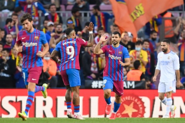 Agüero puso el 1-2 para el Barcelona ante Real Madrid (Foto: Getty Images)