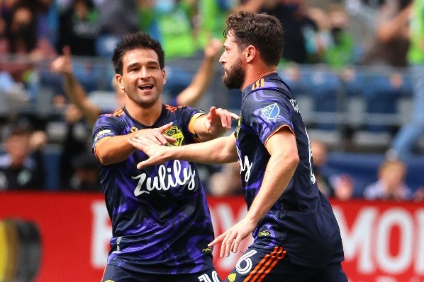 La llamativa y preciosa camiseta de Seattle usada por Lodeiro (Foto: Getty)