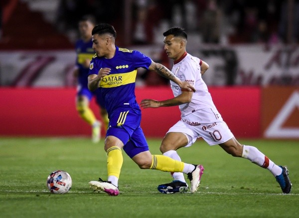 Franco Cristaldo, hoy en Huracán, en enero próximo debe regresar a Boca. (Getty)