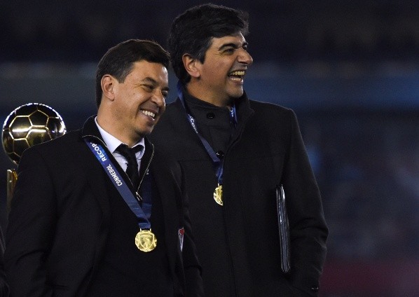 Marcelo Gallardo junto a Matías Biscay, River Plate (Foto: Getty Images)