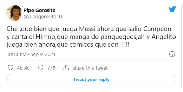 El último tuit de Pipo.