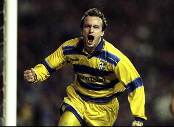 Balbo, durante su época en Parma (Getty)