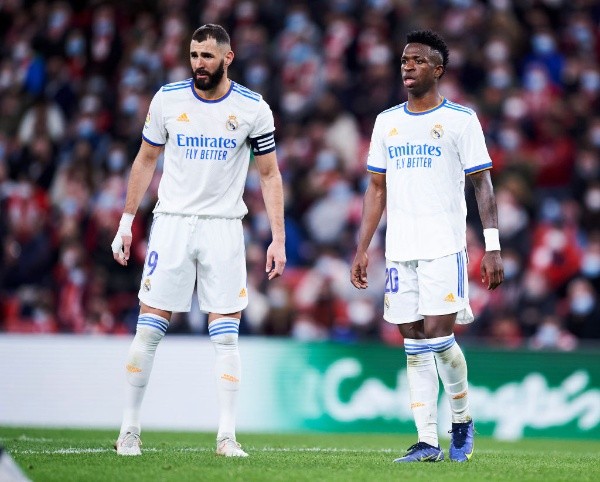 Benzema y Vinicius, las dos figuras del Real Madrid (Getty)