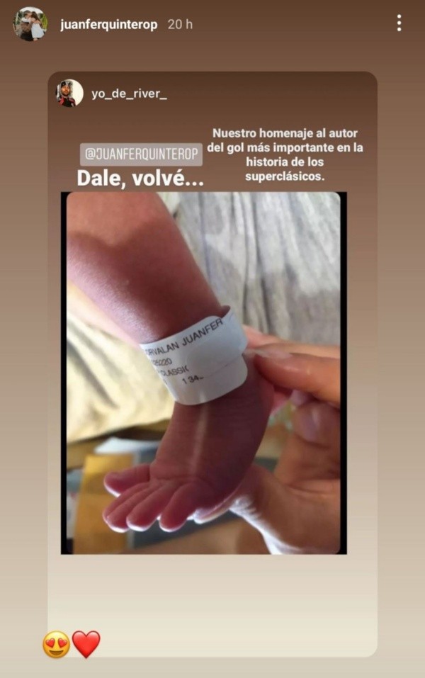 Captura Instagram Juan Fernando Quintero