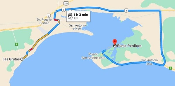 Ubicación de Punta Perdices.
