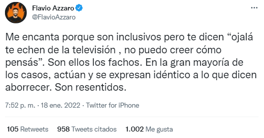 El tuit con la ‘explicación’.