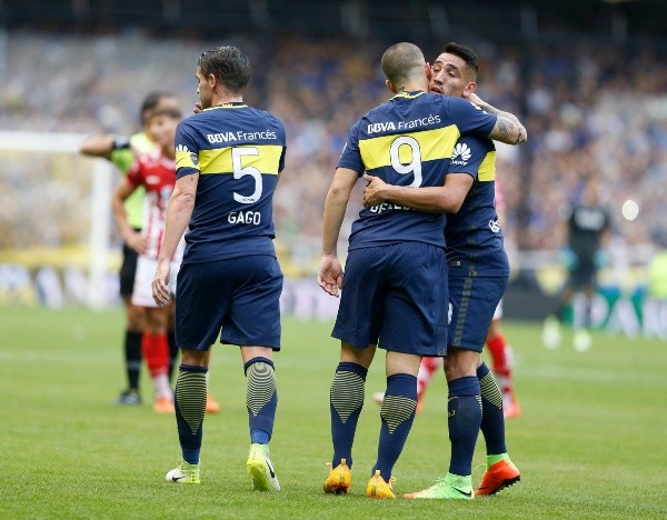 Fernando Gago, Darío Benedetto y Ricardo Centurión, Boca Juniors Foto: GETTY