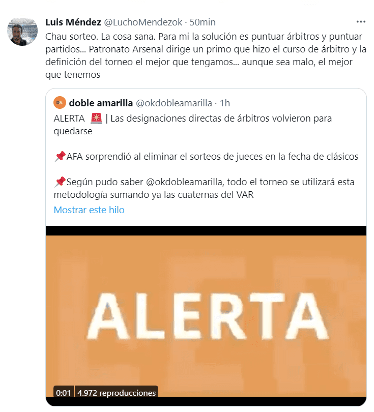 El enojo de los hinchas en Twitter.