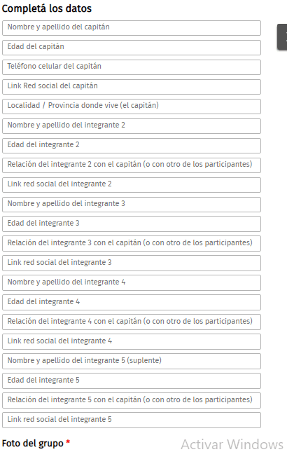 El formulario de 100 argentinos dicen.