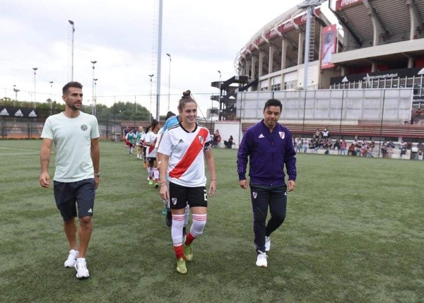 En el 2019, con la visita de Gallardo y Ponzio (Prensa River)