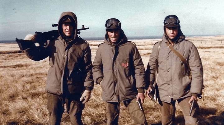 Omar De Felippe en la guerra de Malvinas.