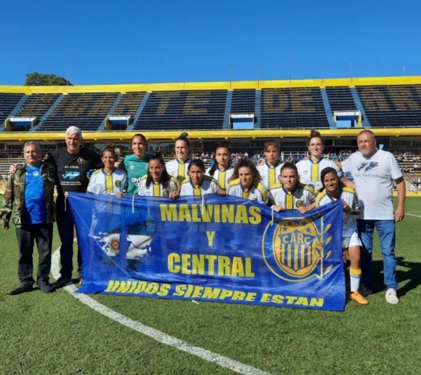 Central, el Gigante y el homenaje a Malvinas. (CARCFUTBOLFEM)