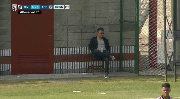 Gallardo fue a ver a la Reserva de River.
