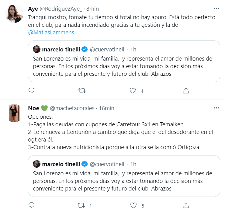 Los hinchas le respondieron a Tinelli.