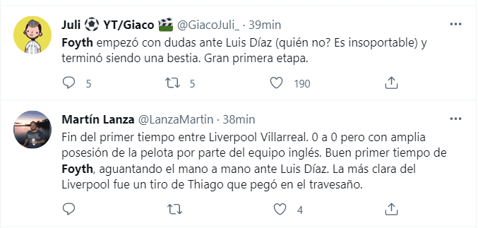 Foyth y Luis Díaz se sacaron chispas.