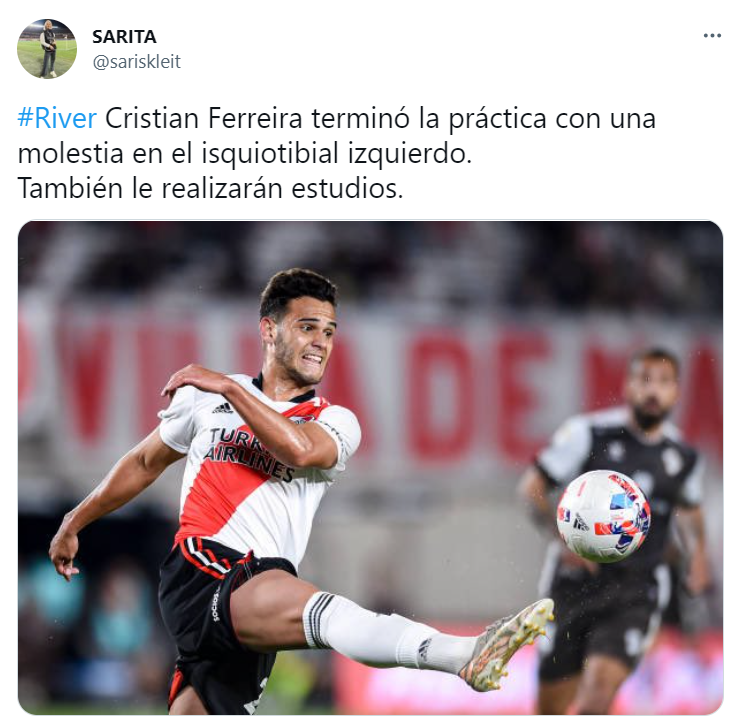 Cristian Ferreira y una lesión que preocupa.