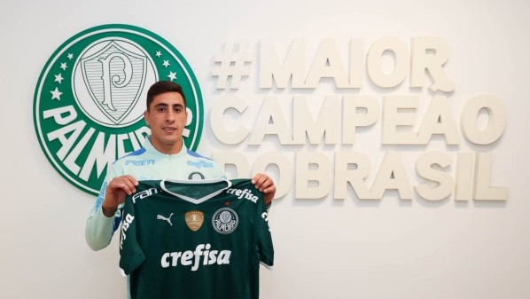 Merentiel siendo presentado en Palmeiras (Foto: Palmeiras)