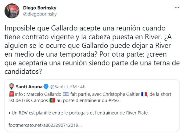 Respiran los hinchas de River: “Imposible que Gallardo acepte…”.