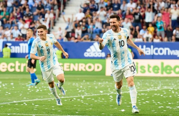 Histórico: cinco goles de Messi ante Estonia (Getty)