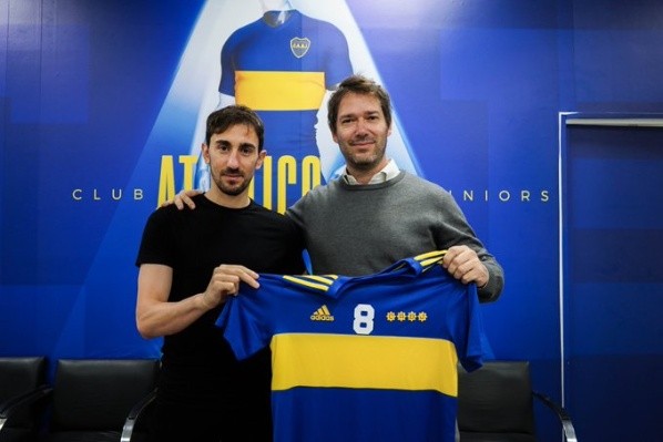 La presentación de Santiago Basile (Foto: Futsal Boca)