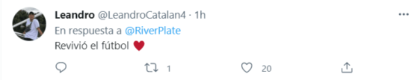 El tuit de la cuenta oficial que hizo enloquecer a los hinchas de River.