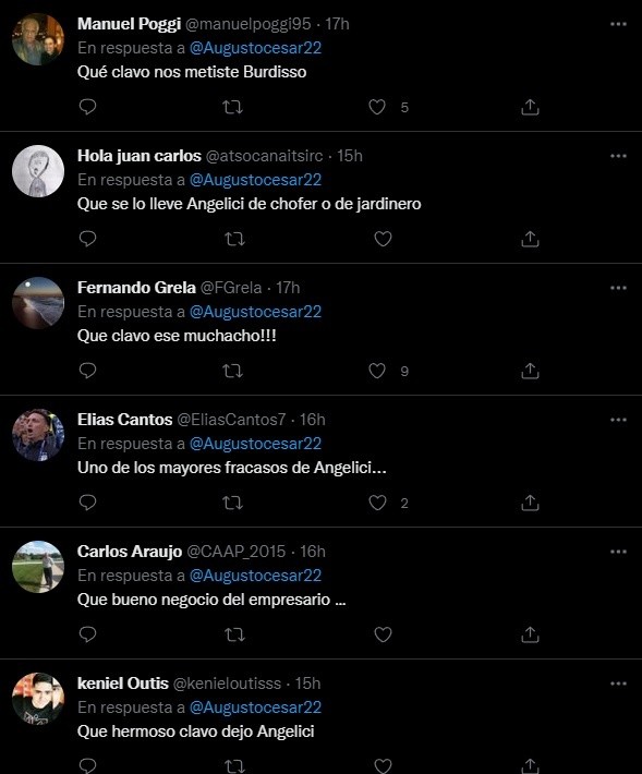 Los comentarios de los hinchas.