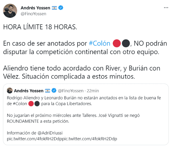 La situación de Aliendro.