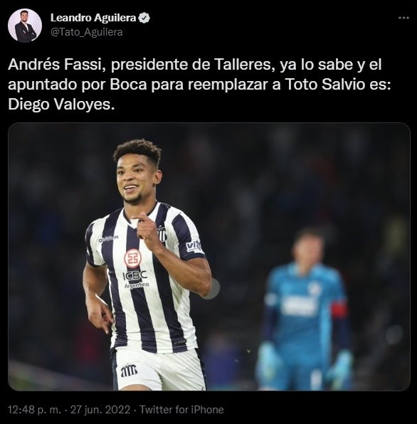 Boca va por Valoyes.