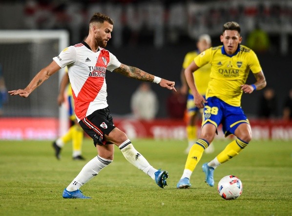 González Pirez en el Superclásico, donde fue altamente cuestionado por los hinchas de River (Foto: Getty)