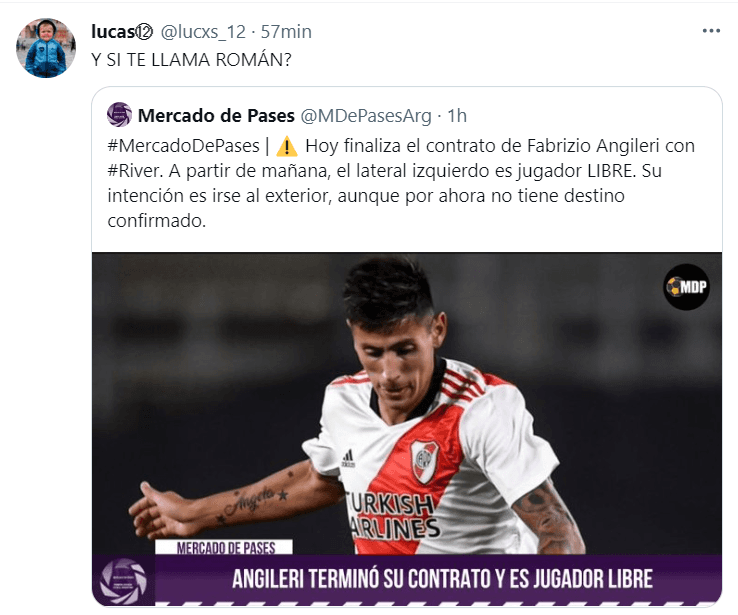 Los hinchas de Boca le piden a Riquelme que acelere por Angileri.