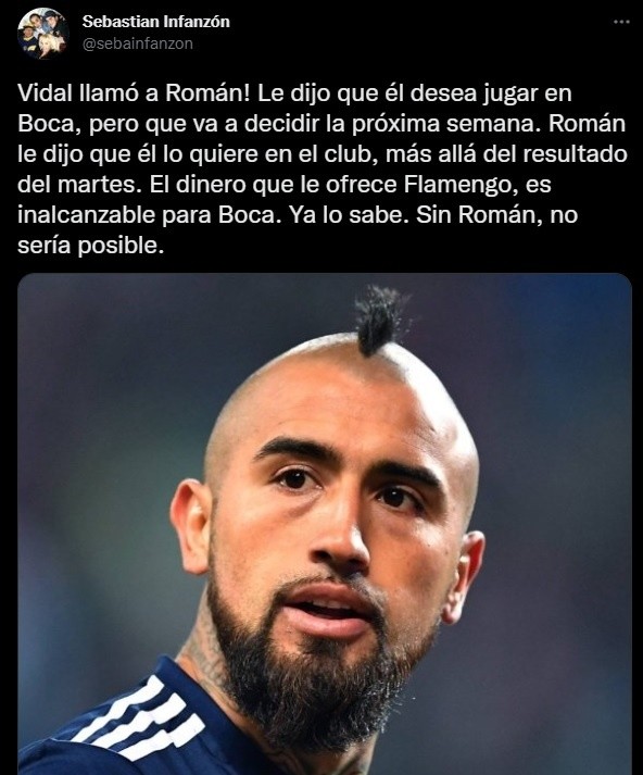 ¿Llega Vidal?