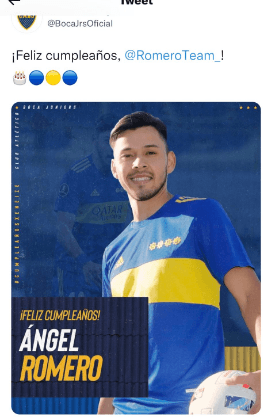 El tuit borrado por Boca.