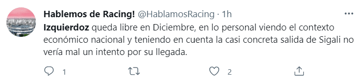 Los hinchas de Racing piden al Cali.